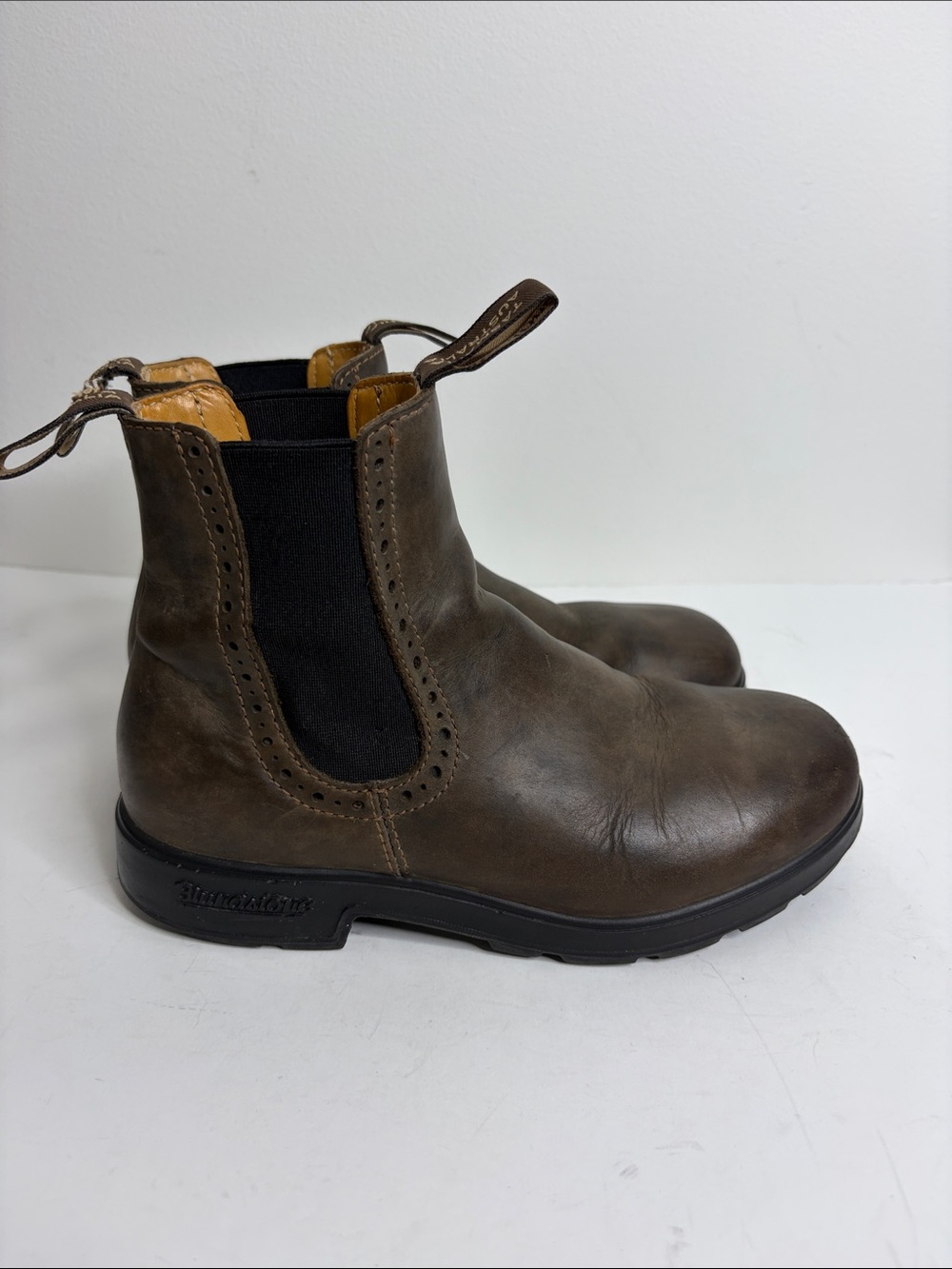 Blundstone Boots Womens AU 4.5 US 7.5 Brown Leather Hi Top Brogue Chelsea 1351